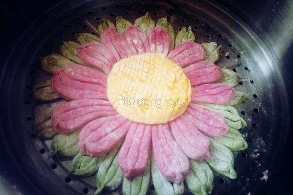 向日葵蒸饼的做法图解12