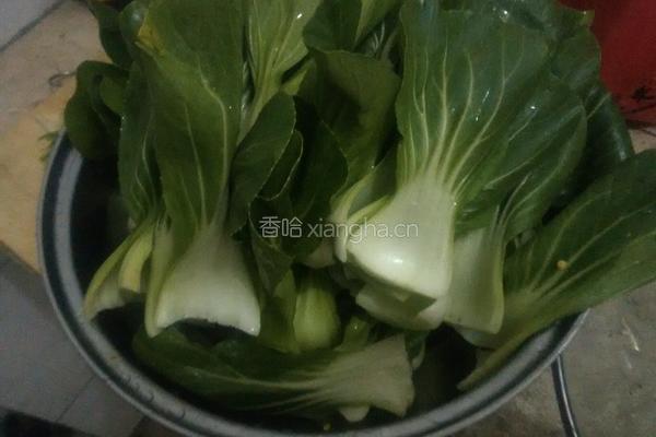 呛炒上海青的做法图解1