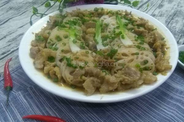 五花肉蒸藕片的做法图解8