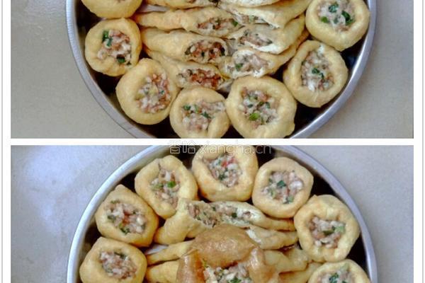 酿蒸油豆腐的做法图解5