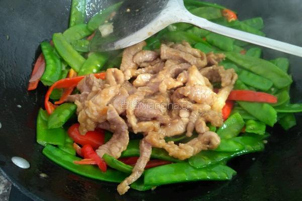 荷兰豆炒肉的做法图解7