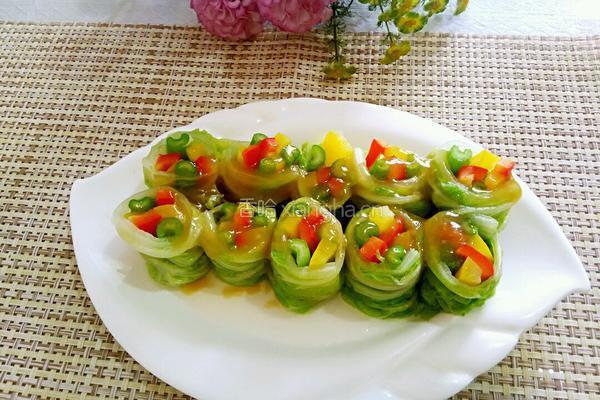 翡翠蔬菜卷的做法图解7