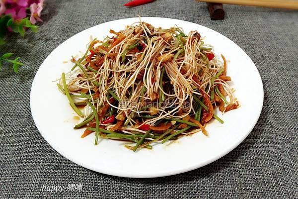 凉拌大蒜须的做法图解6