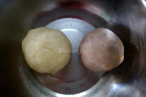 淡紫薯红豆酥的做法图解3