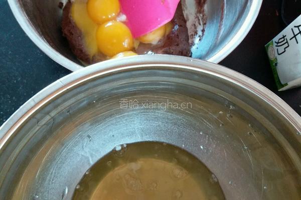 8寸巧克力戚风蛋糕（不开裂版）的做法图解5