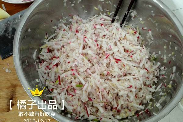 萝卜绿豆丸子的做法图解3