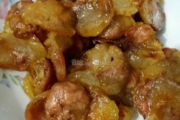 炒香肠的做法图解6