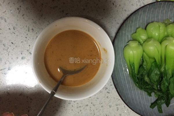 香菇扒油菜的做法图解4