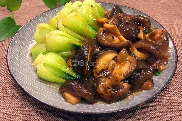 香菇扒油菜的做法图解11