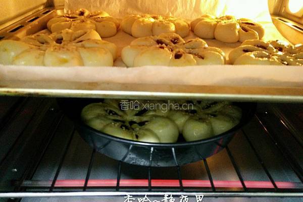 花朵豆沙馅面包的做法图解22