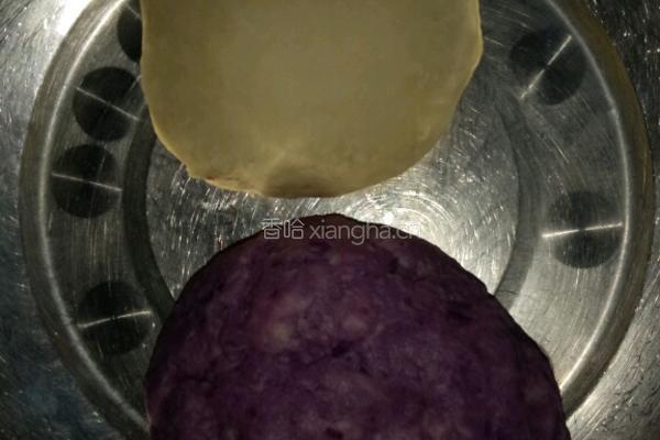 紫薯红豆沙酥的做法图解1