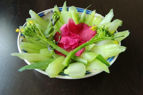 鲜花时蔬紫菜苔的做法图解10