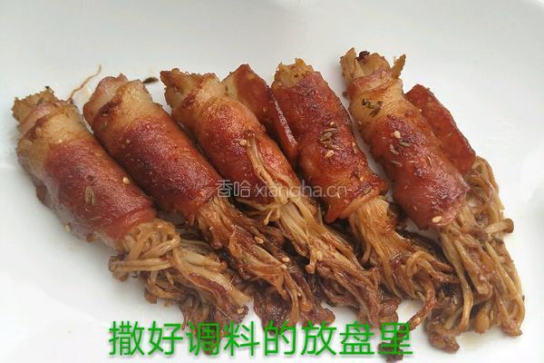 培根金针菇卷的做法图解13