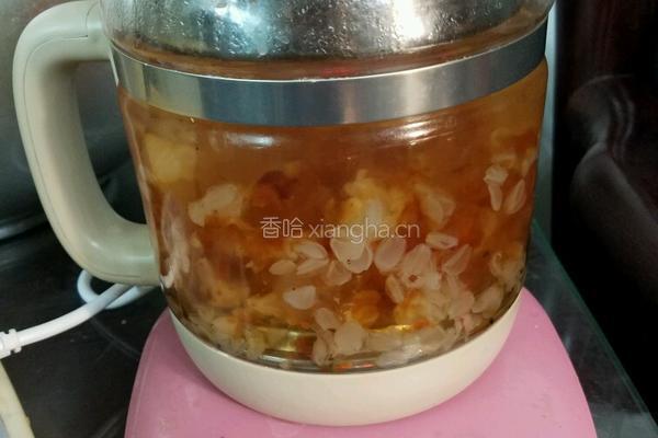 桃胶雪莲子牛奶羹的做法图解4