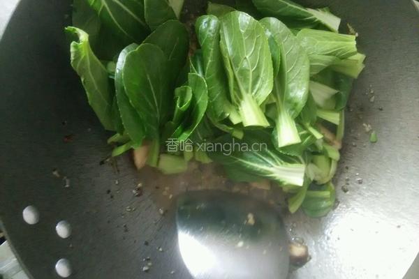 香菇炒青菜的做法图解5
