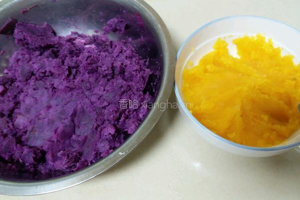 椰香双色薯饼的做法图解4