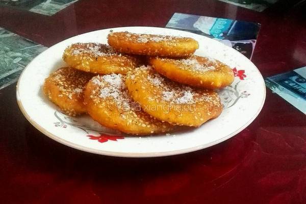 南瓜芝麻饼的做法图解13