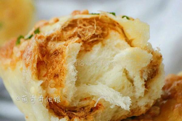 葱香芝士肉松面包的做法图解1