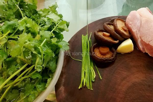 香菇香菜猪肉饺的做法图解4