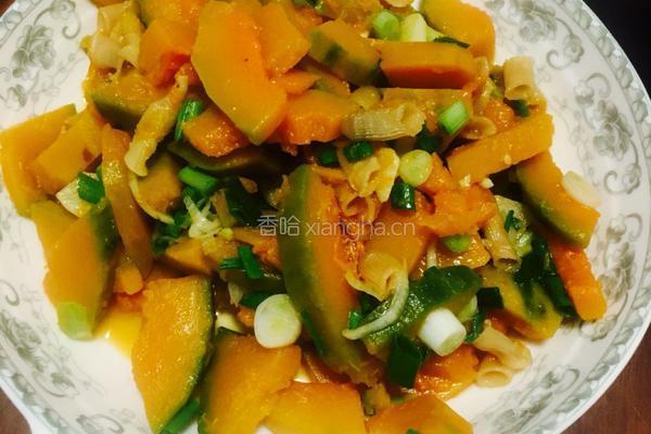 南瓜炒沙虫的做法图解9