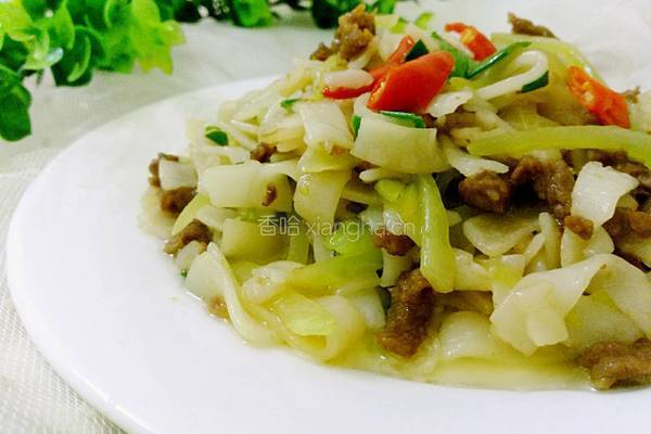 莴苣牛肉炒河粉的做法图解9
