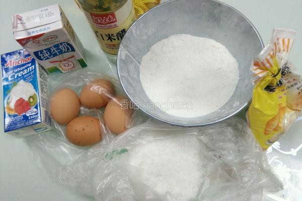 奶油蛋糕卷的做法图解1