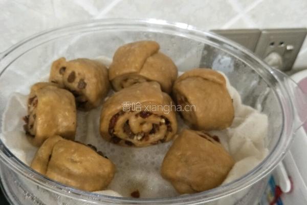 红枣核桃红糖馒头
