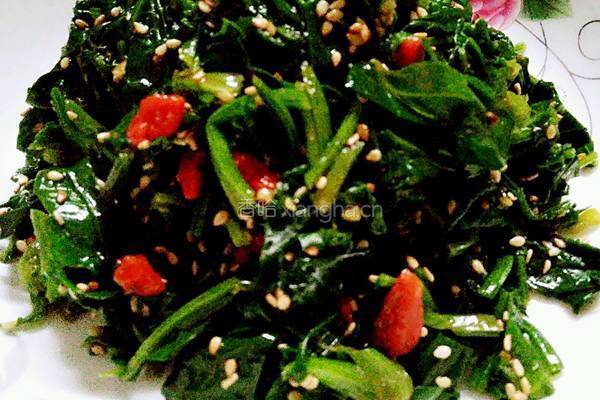 芝麻菠菜的做法图解11