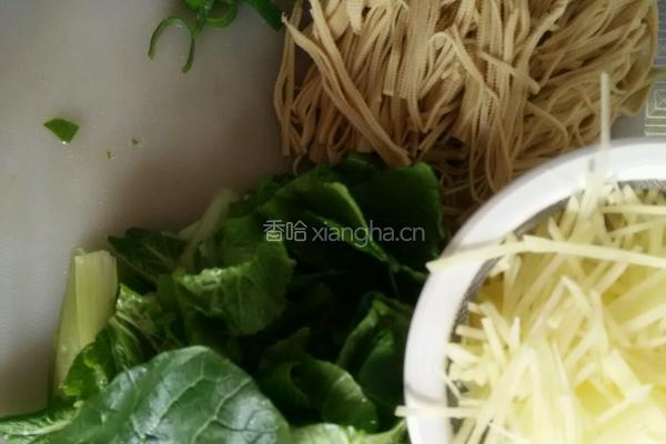 小白菜金丝汤的做法图解1