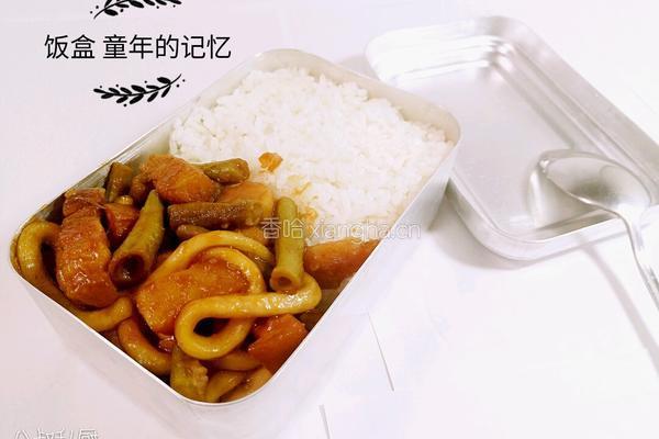 大食堂盒饭 红烧肉米饭一份
