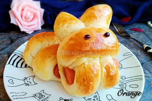萌萌兔火腿面包的做法图解14