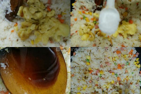 五彩炒饭的做法图解7