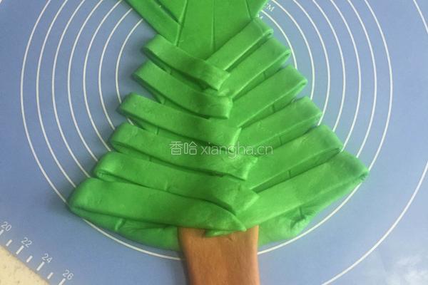 圣诞树面包的做法图解8