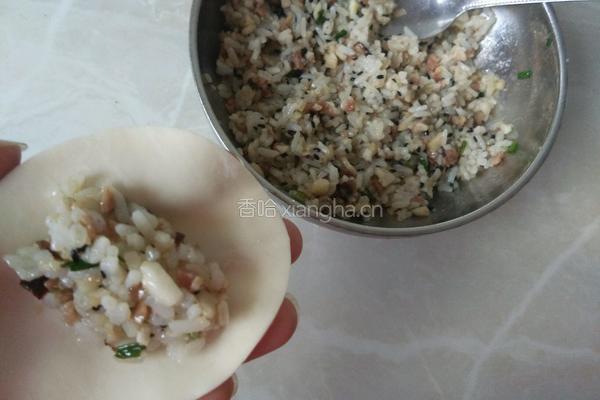 米饺煎饺(香菇腊肉马蹄米饭馅)的做法图解9