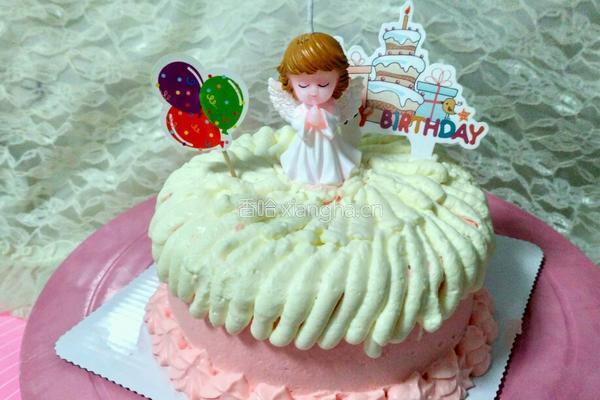天使娃娃淡奶生日蛋糕的做法图解5
