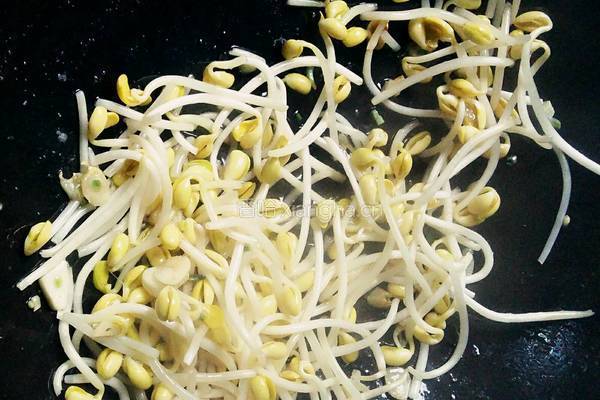 菠菜炒黄豆芽的做法图解4