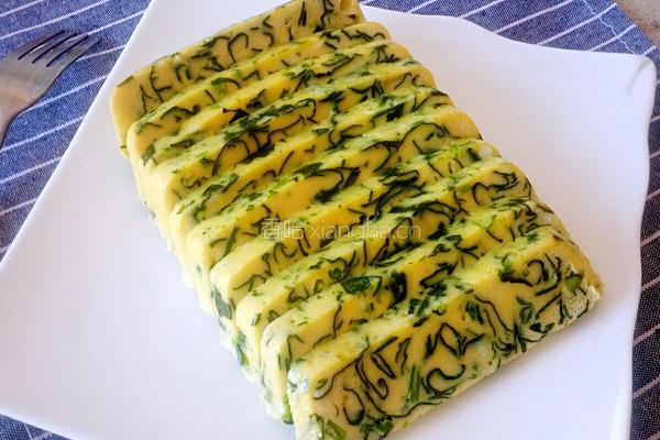 菠菜鸡蛋糕的做法图解13