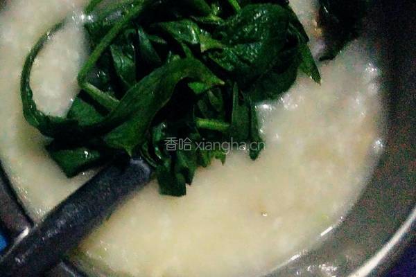 菠菜瘦肉粥的做法图解8
