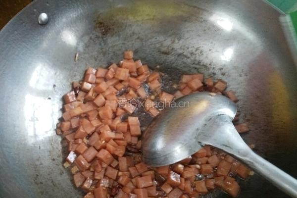 葱爆火腿捞面的做法图解4