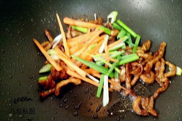 八叔 豆芽炒肉的做法图解4
