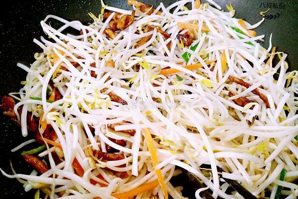 八叔 豆芽炒肉的做法图解5