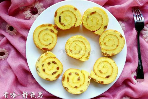 葡萄干蛋糕卷的做法图解1