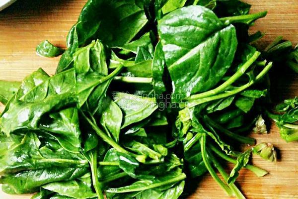 菠菜炒黄豆芽的做法图解1