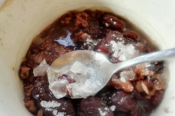 红米红豆粥的做法图解5