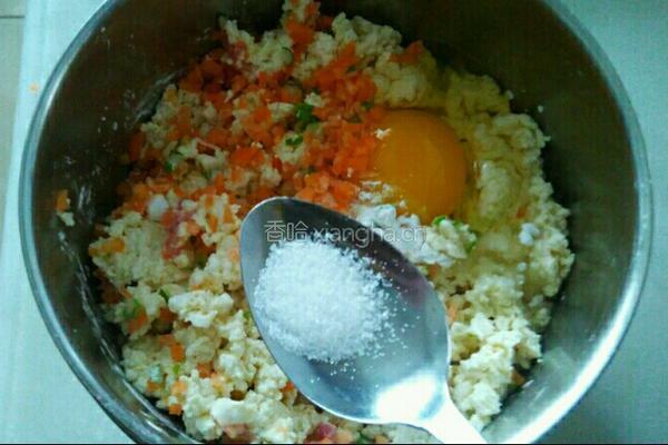 香煎胡萝卜豆腐肉饼的做法图解8
