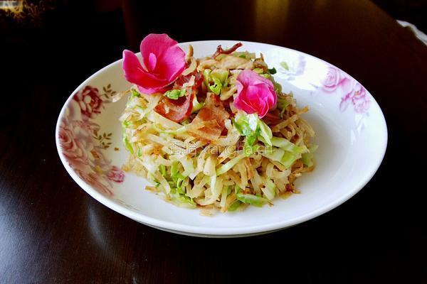 老北京风味儿培根炒饼的做法图解14