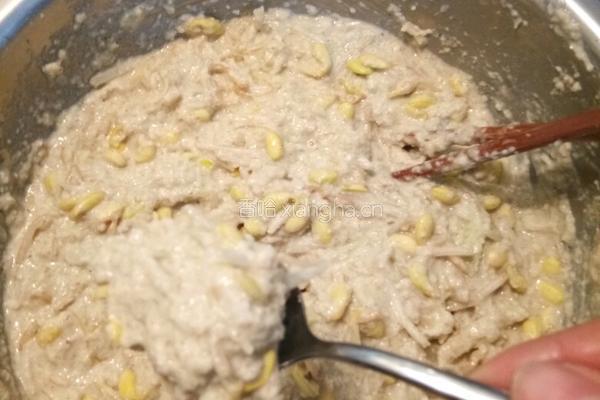 黄豆芽白萝卜丸子的做法图解6