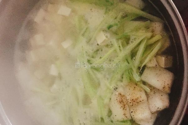 豆腐双瓜汤的做法图解3