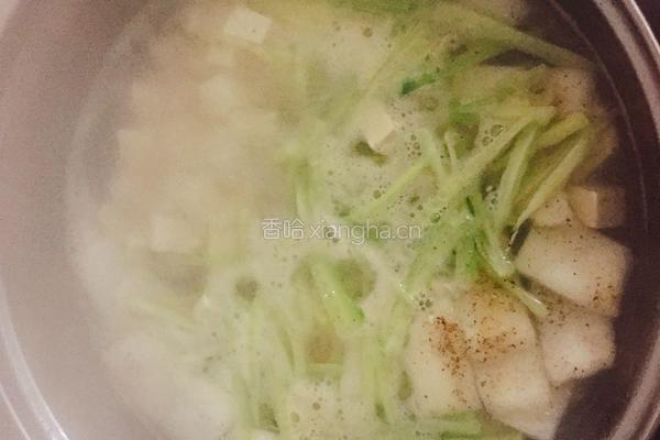 豆腐双瓜汤的做法图解4