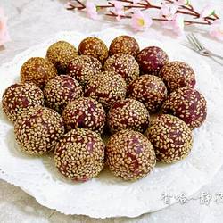 奶香紫薯麻圆的做法[图]